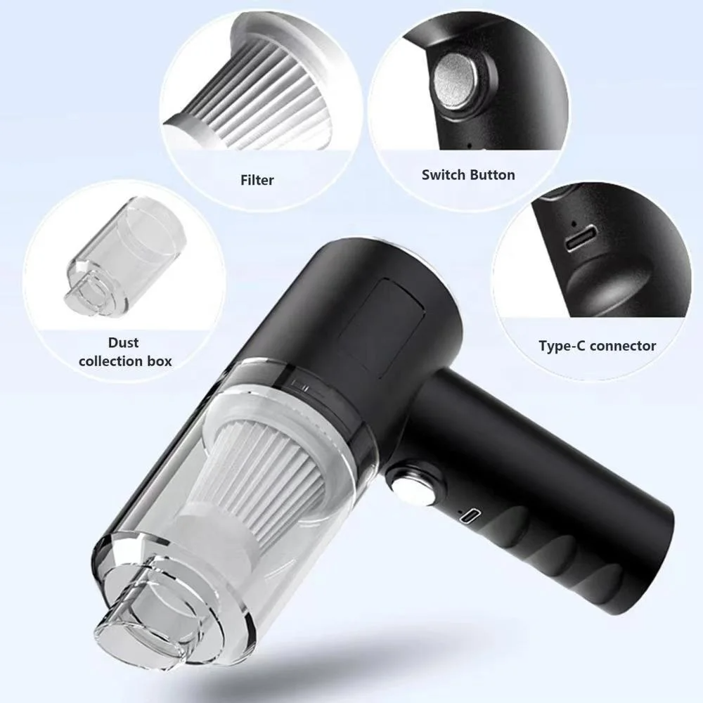 Aspiradora Inalámbrica Portátil 3 en 1 - Succión Potente y Función de Soplado (Seco/Húmedo) - Imagen 4