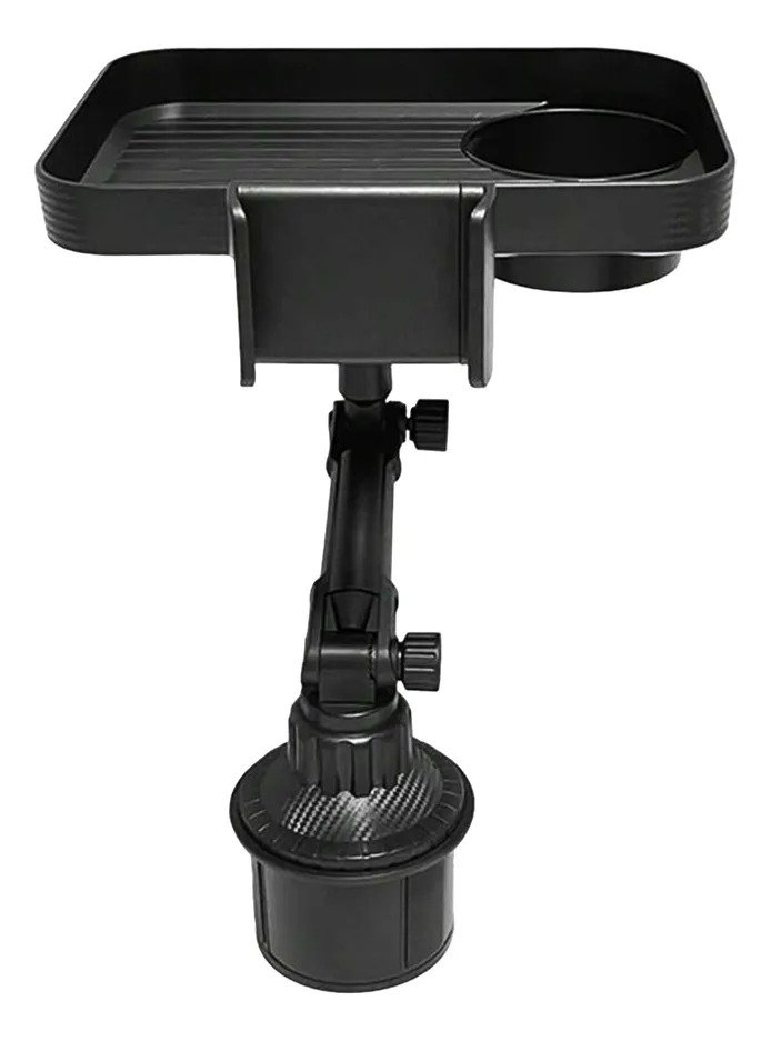 Bandeja Multifuncional para Auto 3 en 1 - Mesa Giratoria, Portavasos y Soporte de Celular - Imagen 2