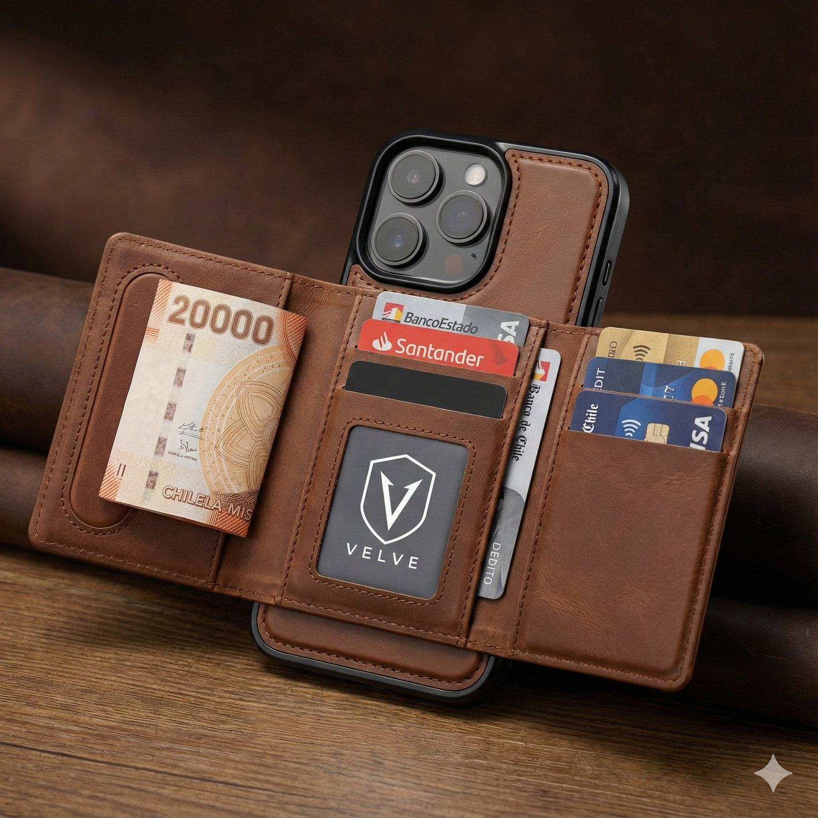 Funda Billetera Magnética iPhone Desmontable (Cuero Premium) - Imagen 2