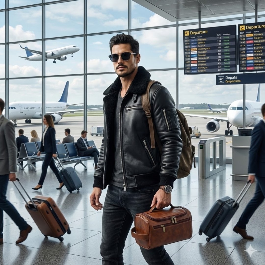 Neceser de Viaje Hombre Estilo Cuero Vintage "Dopp Kit" Impermeable - Imagen 2