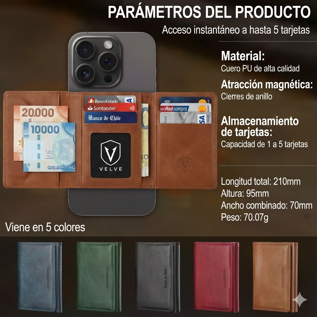 Funda Billetera Magnética iPhone Desmontable (Cuero Premium) - Imagen 4